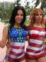 3 Girls And Stars And Stripes From Reality Kings